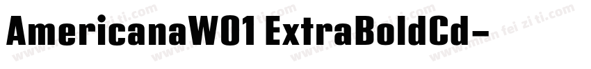 AmericanaW01 ExtraBoldCd字体转换